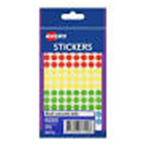 Avery Sticker Handipacks Dots 8mm Multi Colour B Pack Pack of 416